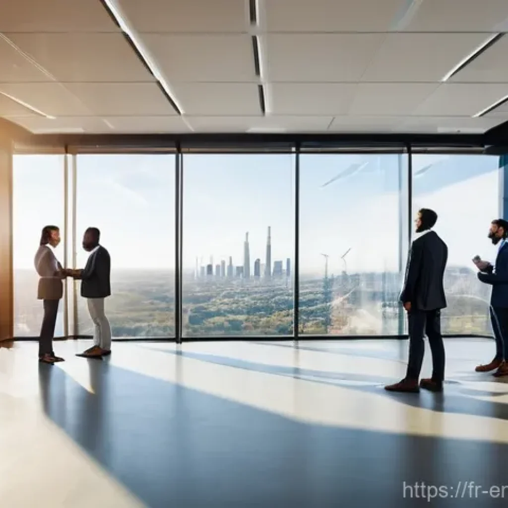 환경경영 전문가 실무 지침서 - **Prompt:** A diverse group of business professionals (men and women, aged 30-50, dressed in smart b...