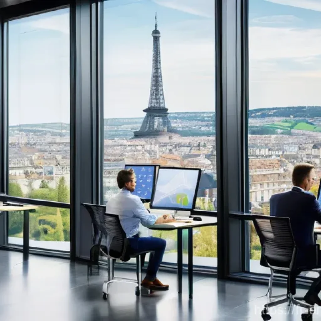 환경경영 자격증 준비하기 - **Prompt 1: ISO 14001 and Corporate Environmental Leadership in France**
A vibrant, professional...
