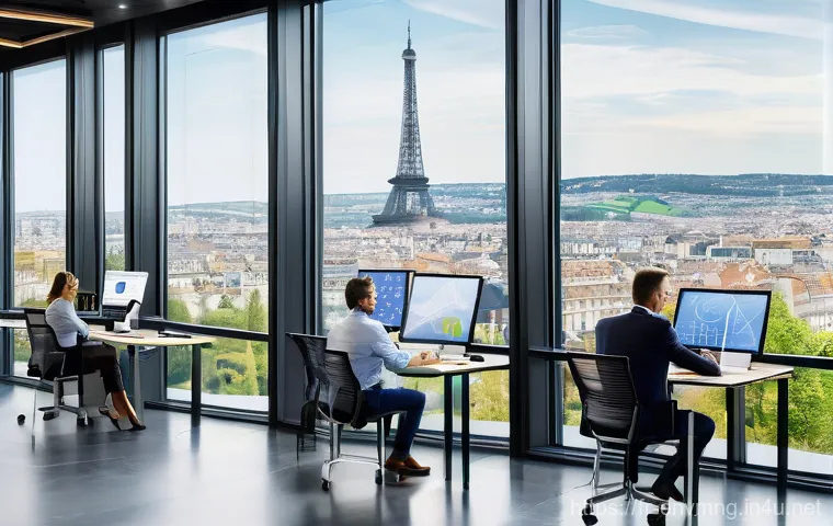 환경경영 자격증 준비하기 - **Prompt 1: ISO 14001 and Corporate Environmental Leadership in France**
A vibrant, professional...