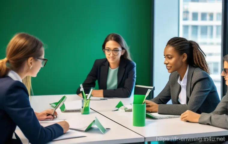 환경경영 자격증 준비하기 - **Prompt 1: ISO 14001 and Corporate Environmental Leadership in France**
    A vibrant, professional...